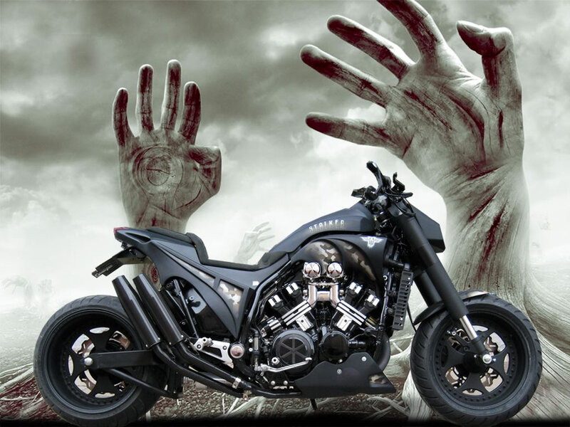 Black Motorcycle — Gray