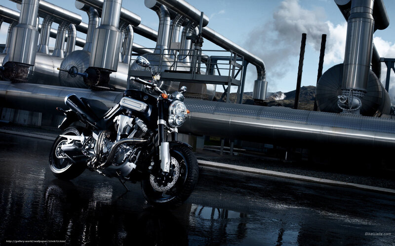 Black Motorcycle in Factory