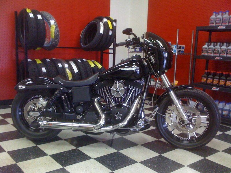 Black Motorcycle in Garage — Neutral