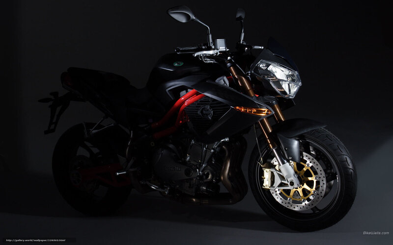 black motorcycle in studio