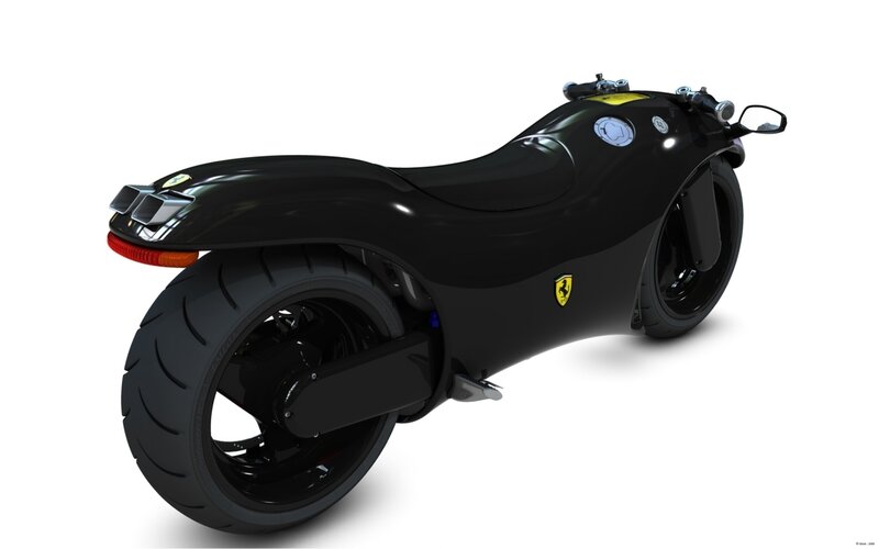 Black Motorcycle — Neutral, 3d Render