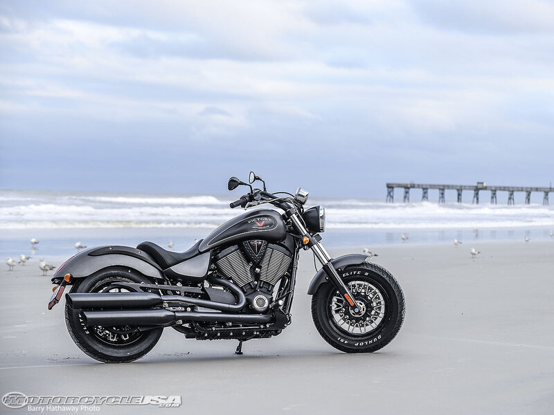 Black Motorcycle on Beach