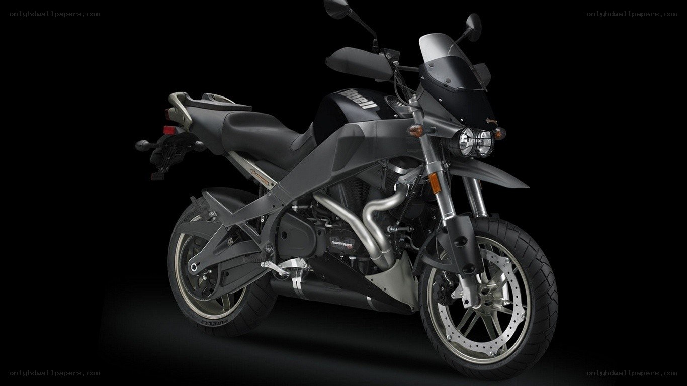 Black motorcycle on black background