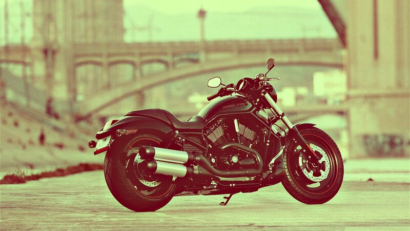 black motorcycle on city street