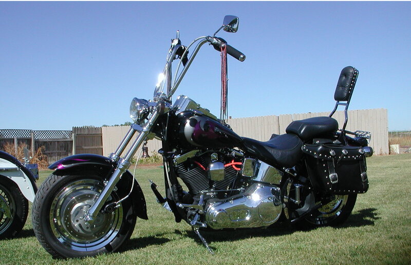 black motorcycle on grass