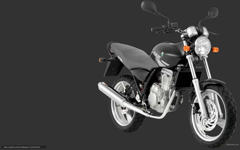 black motorcycle on gray background