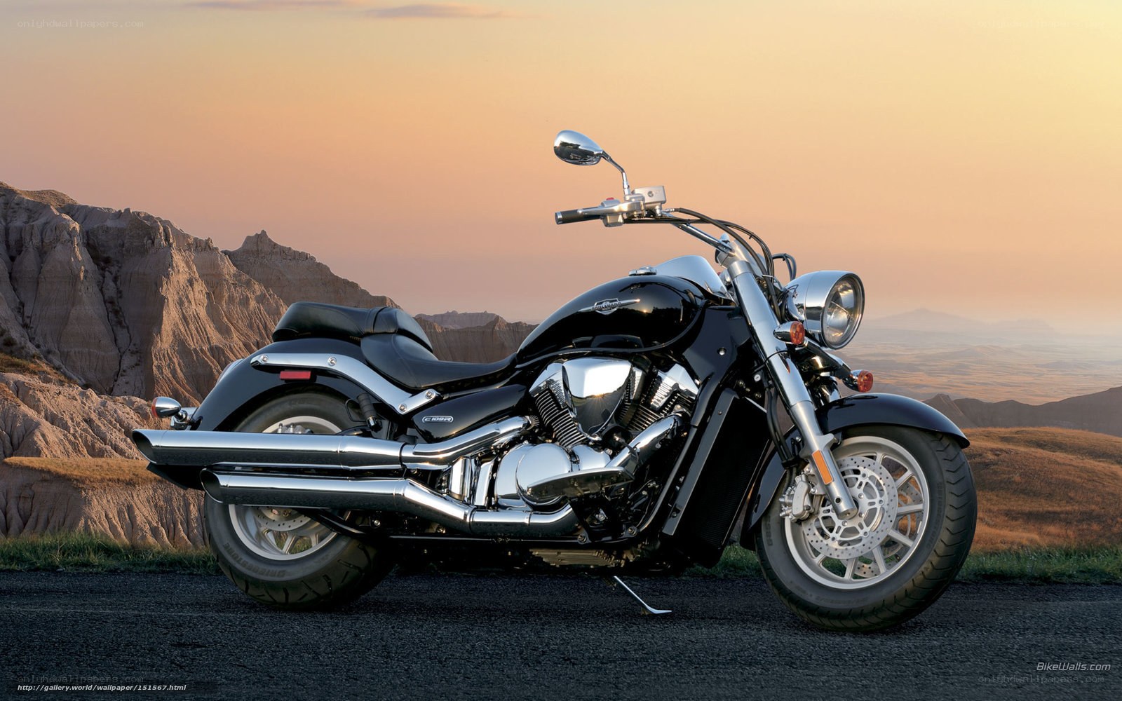 Black motorcycle on mountain road