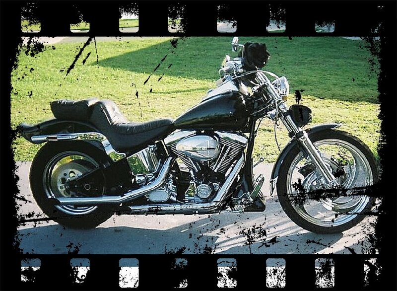 Black Motorcycle on Pavement — Calm