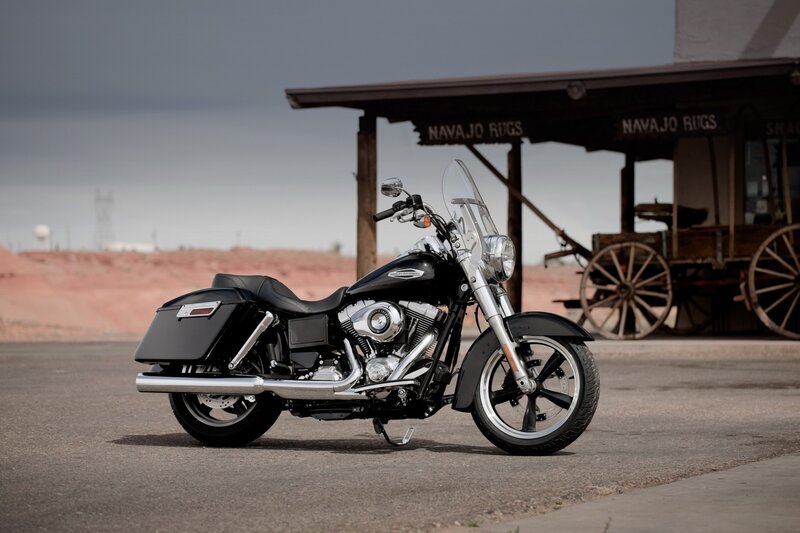 Black Motorcycle on Pavement — Dramatic, Afternoon