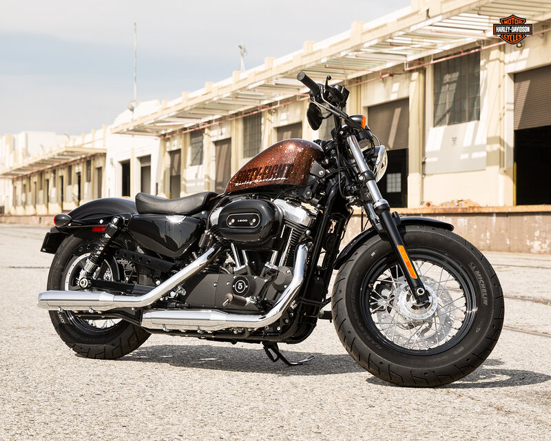 Black Motorcycle on Pavement — Neutral