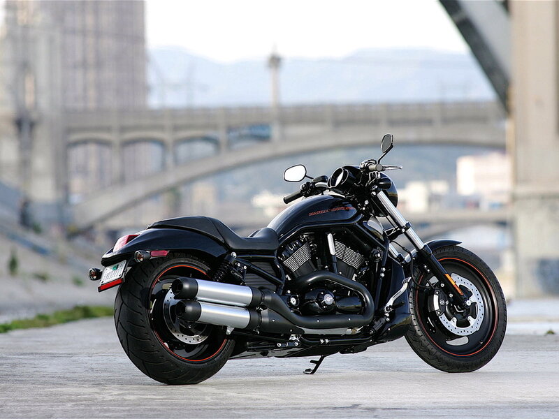 Black Motorcycle on Pavement — Urban