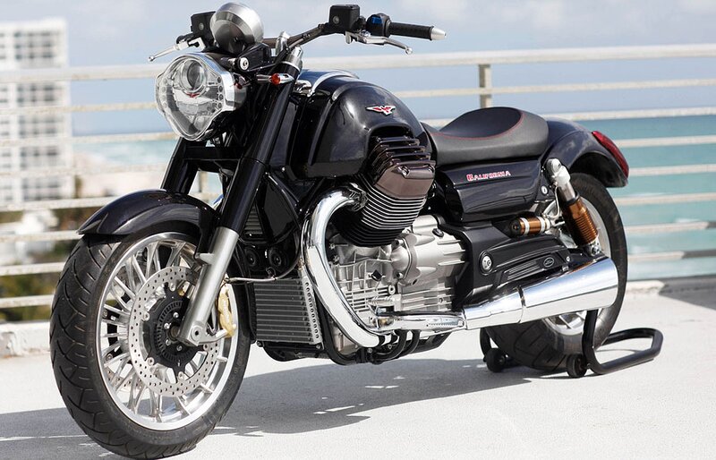 Black Motorcycle on Stand — Calm