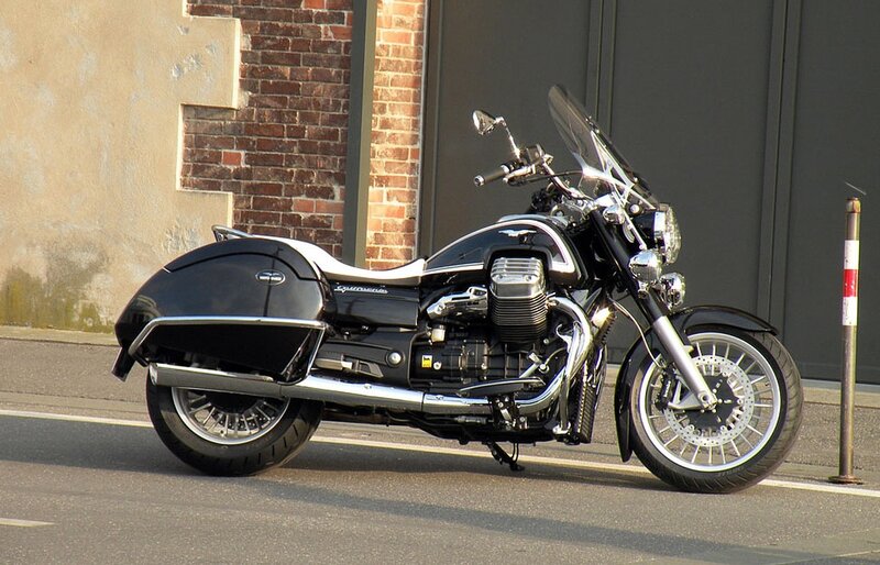 black motorcycle on street