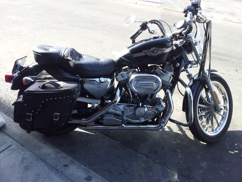 Black Motorcycle on Street — Calm