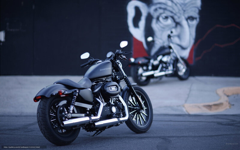 Black Motorcycle on Street — Dramatic, Photograph