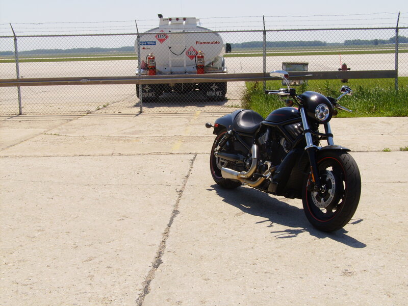 Black Motorcycle on Tarmac