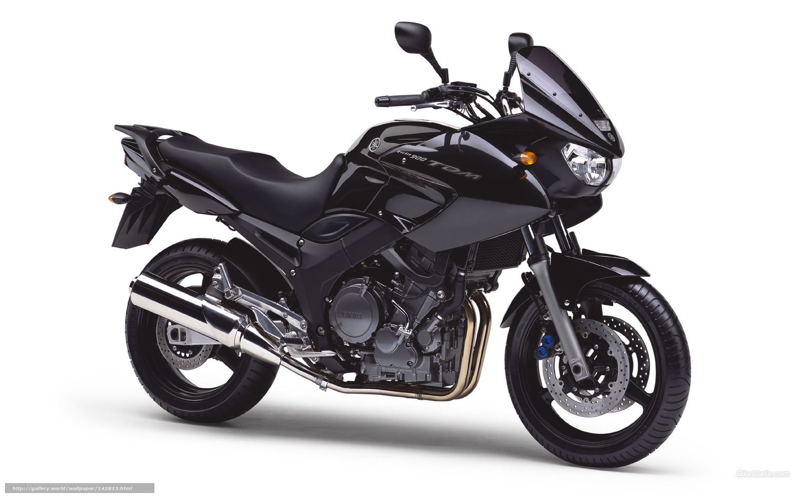black motorcycle on white background