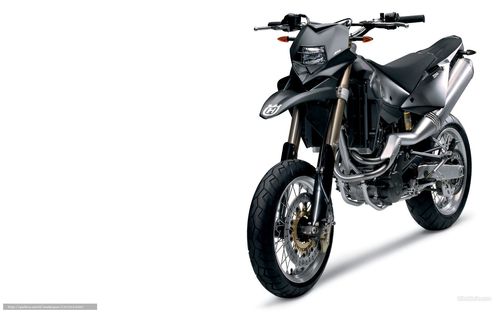black motorcycle on white background
