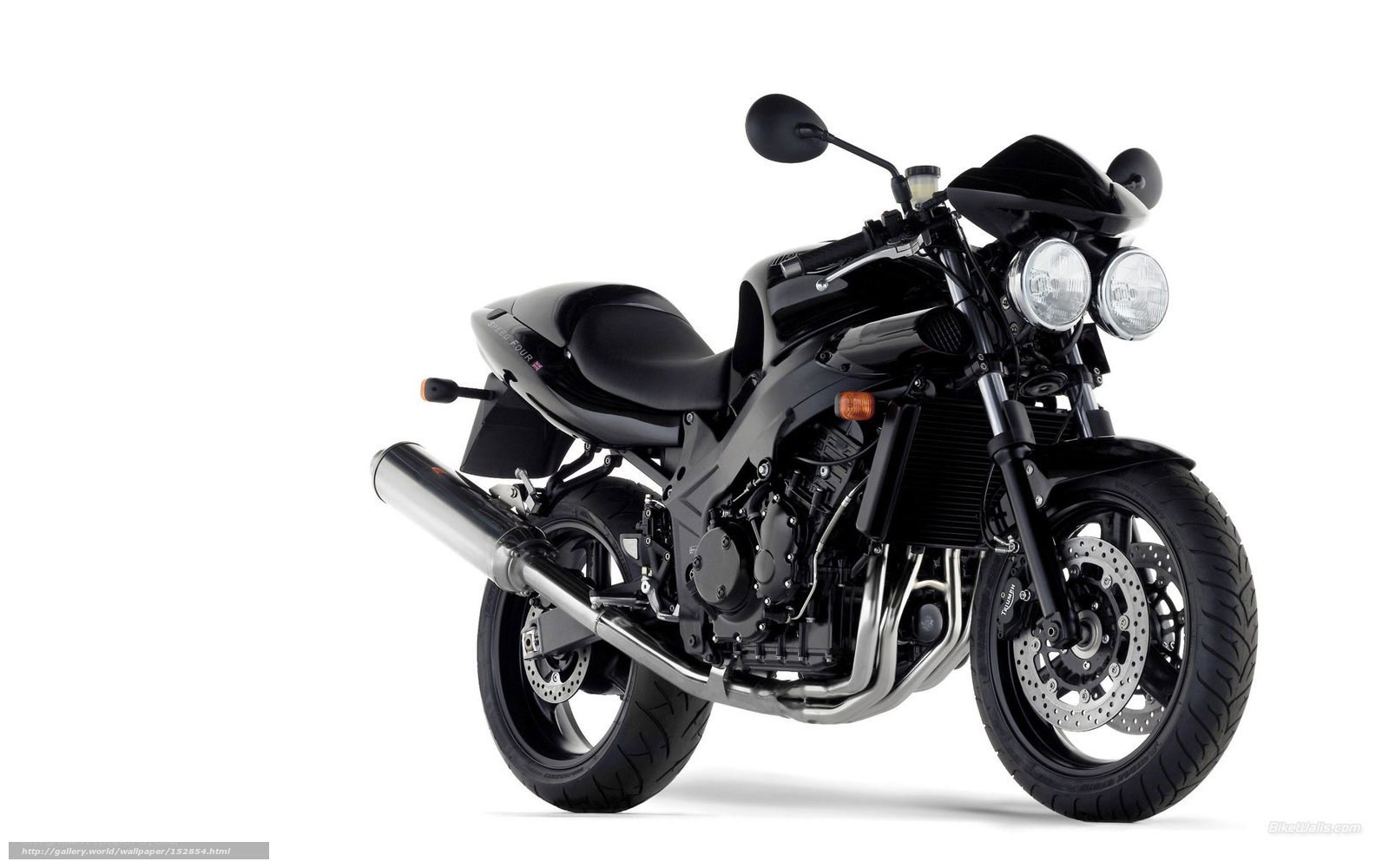 black motorcycle on white background