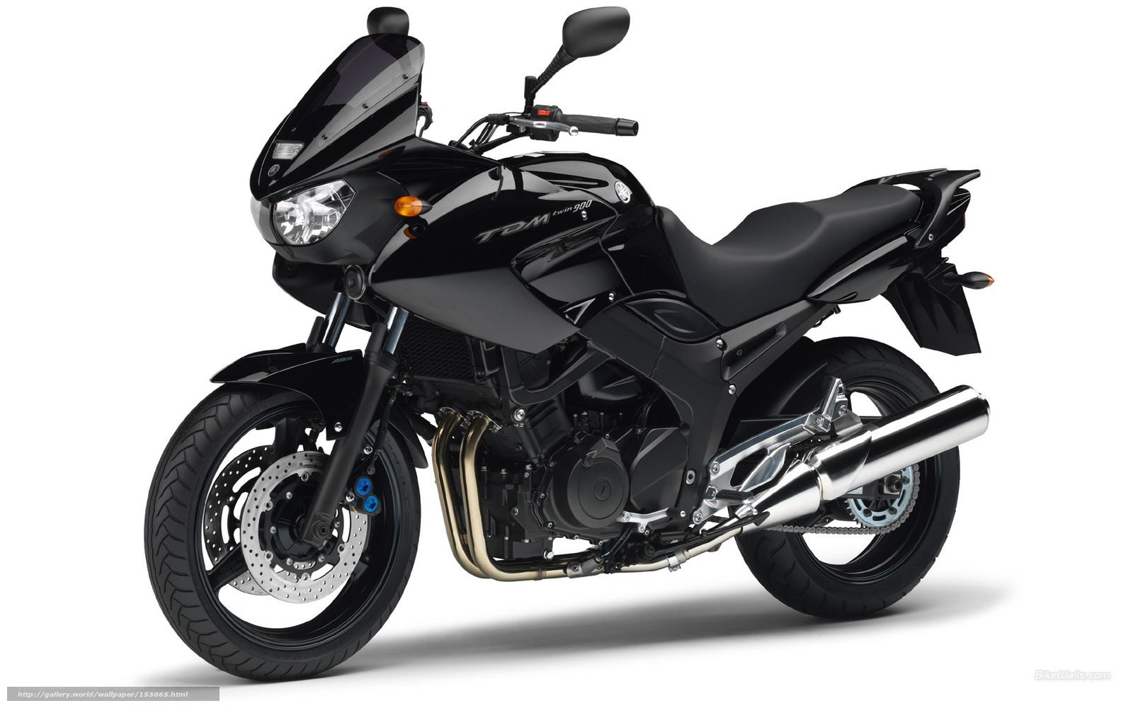 black motorcycle on white background