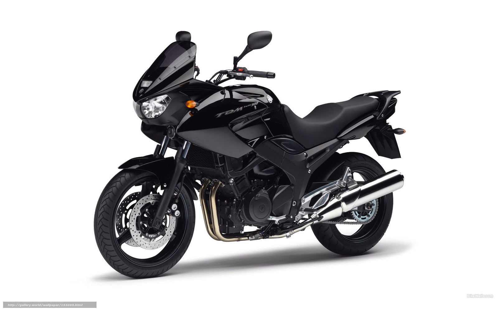 black motorcycle on white background
