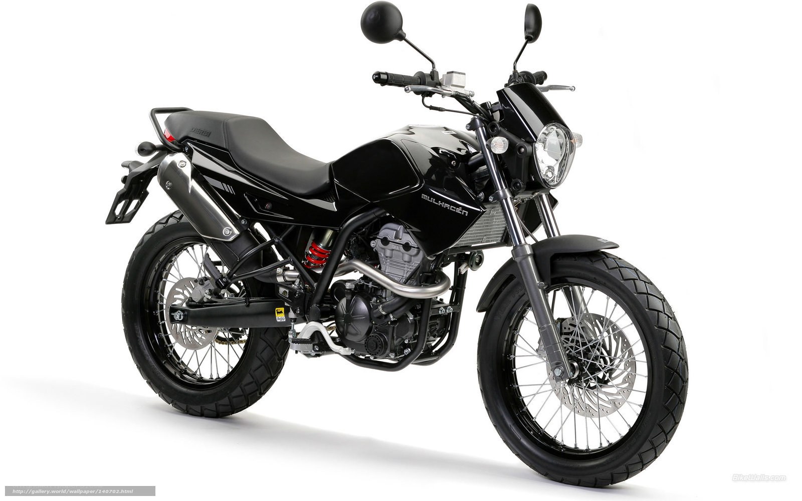 black motorcycle on white background