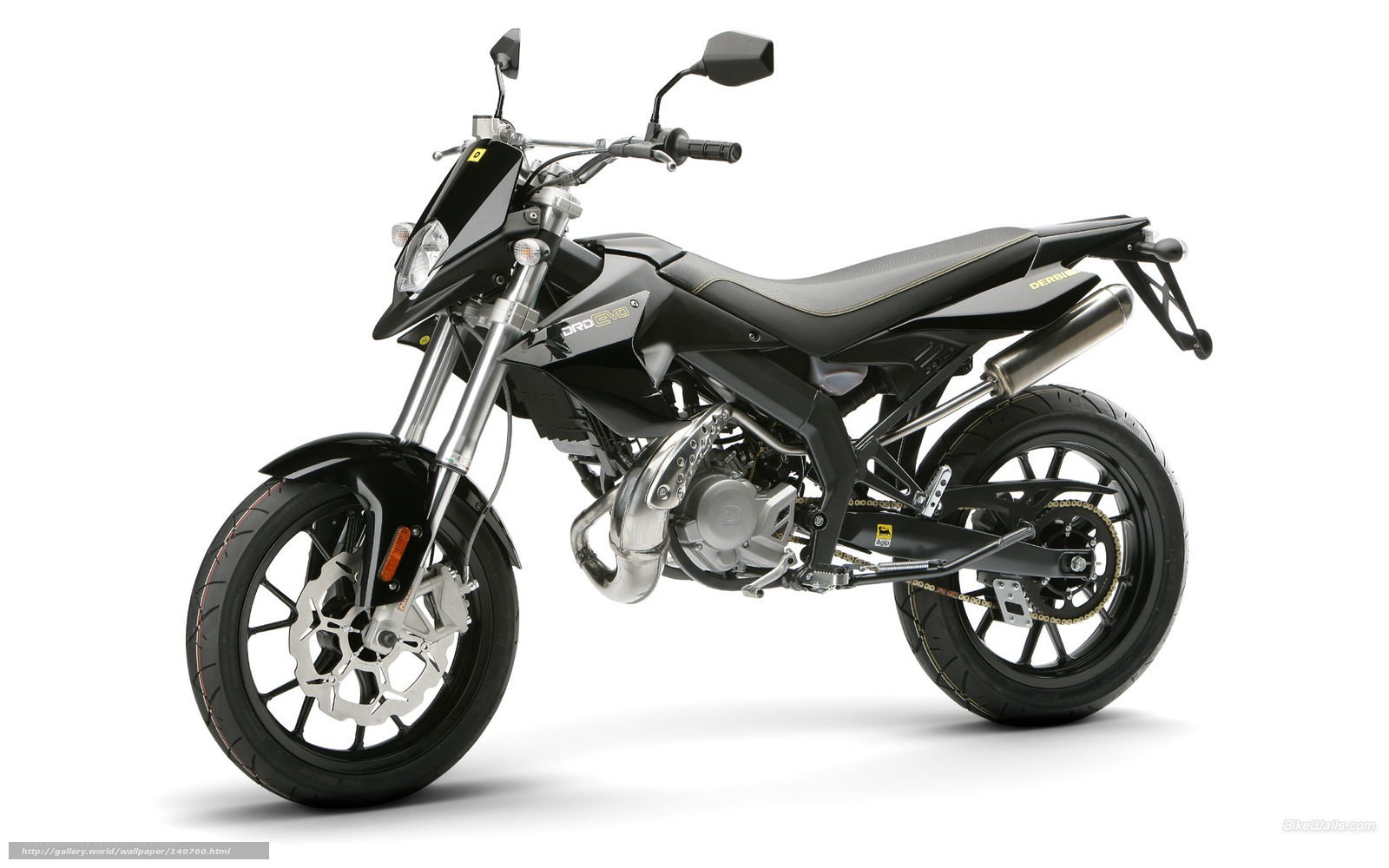 black motorcycle on white background