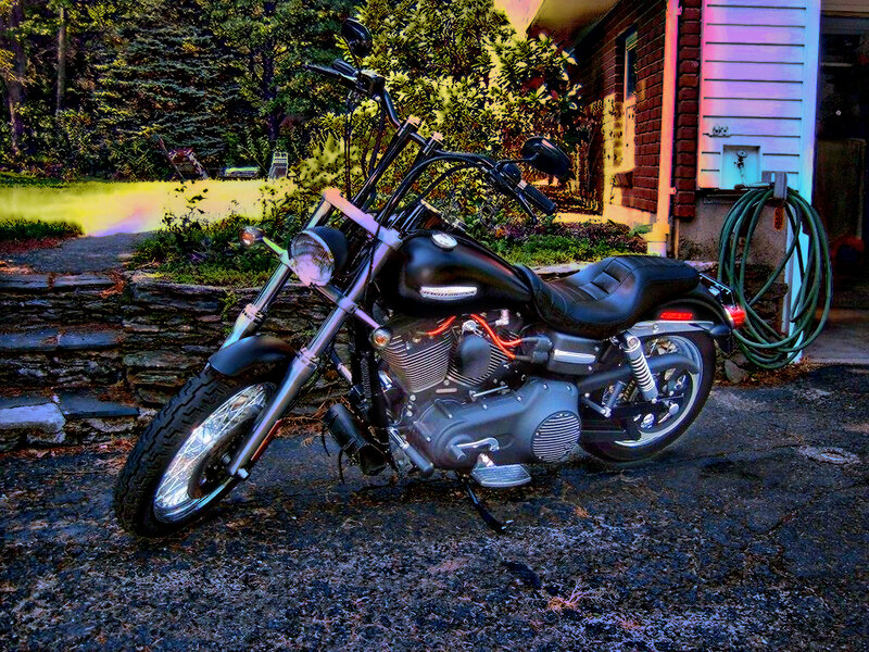 Black Motorcycle Parked
