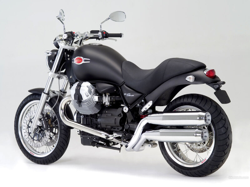 Black Motorcycle — Photograph, Exhaust