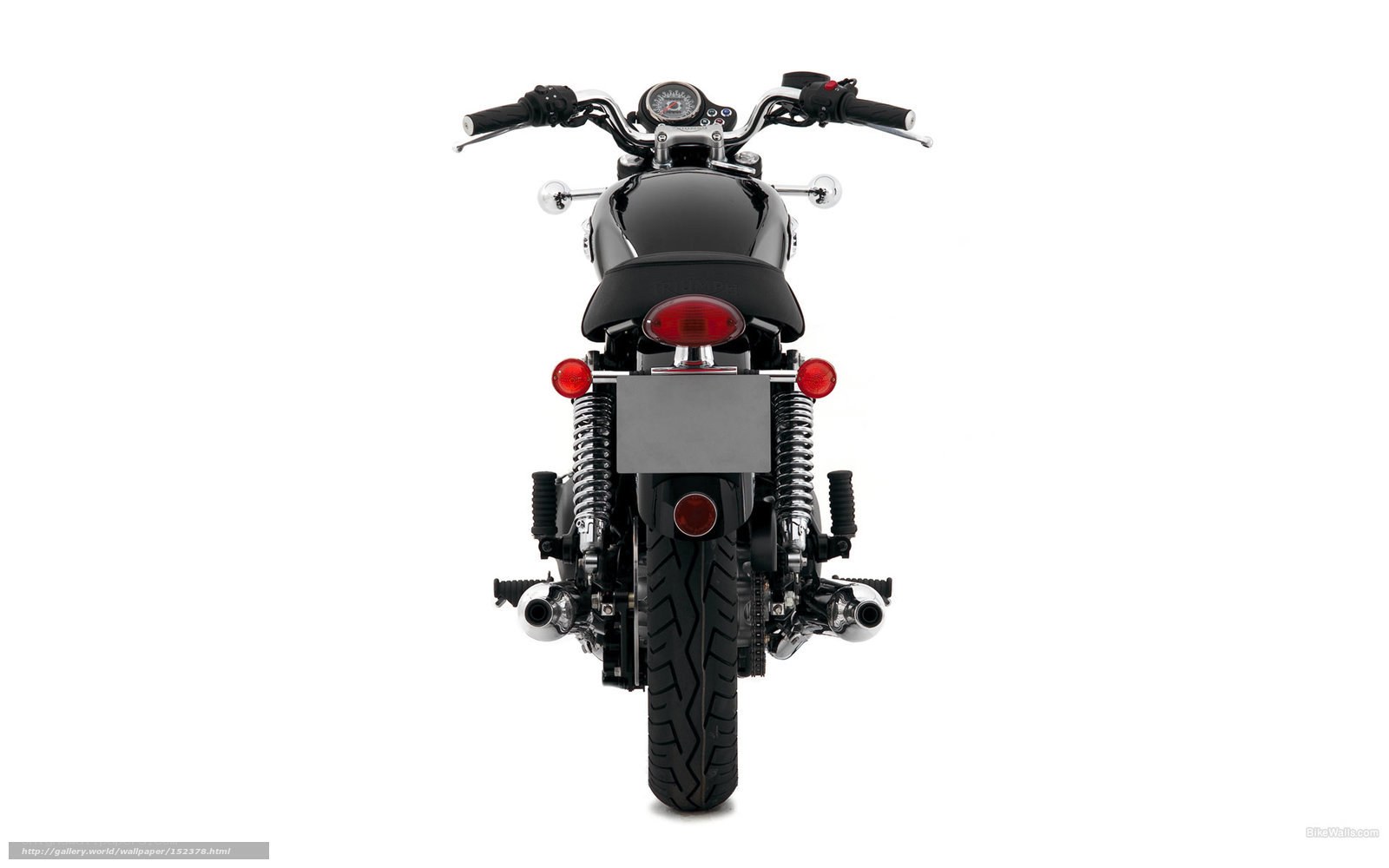 black motorcycle rear view