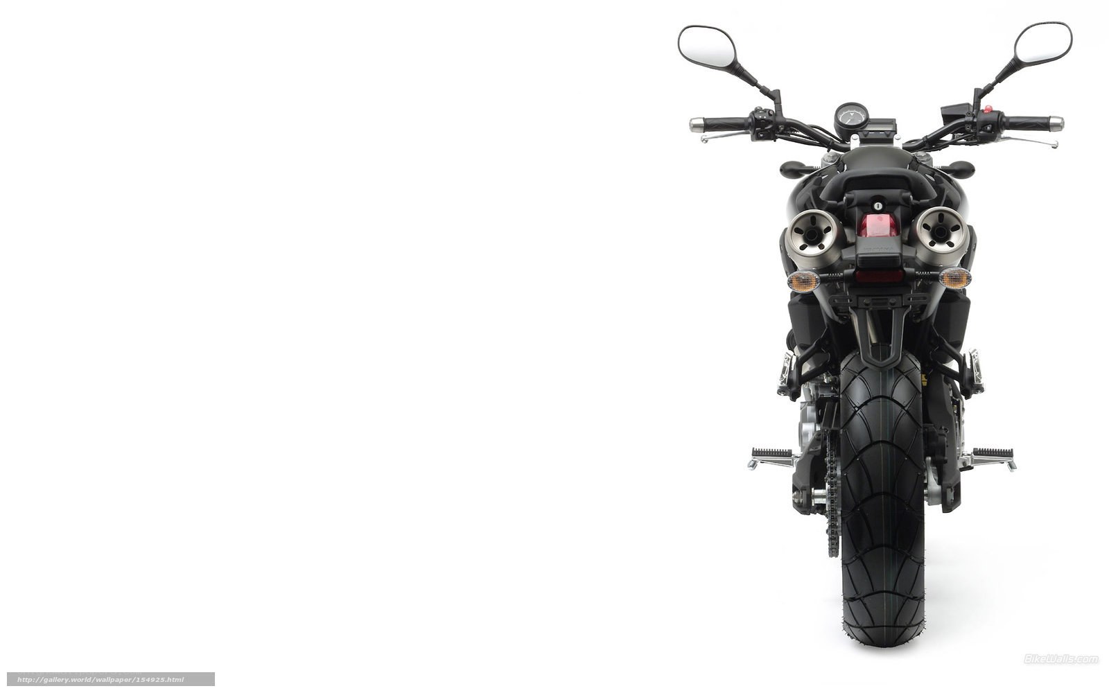 black motorcycle rear view