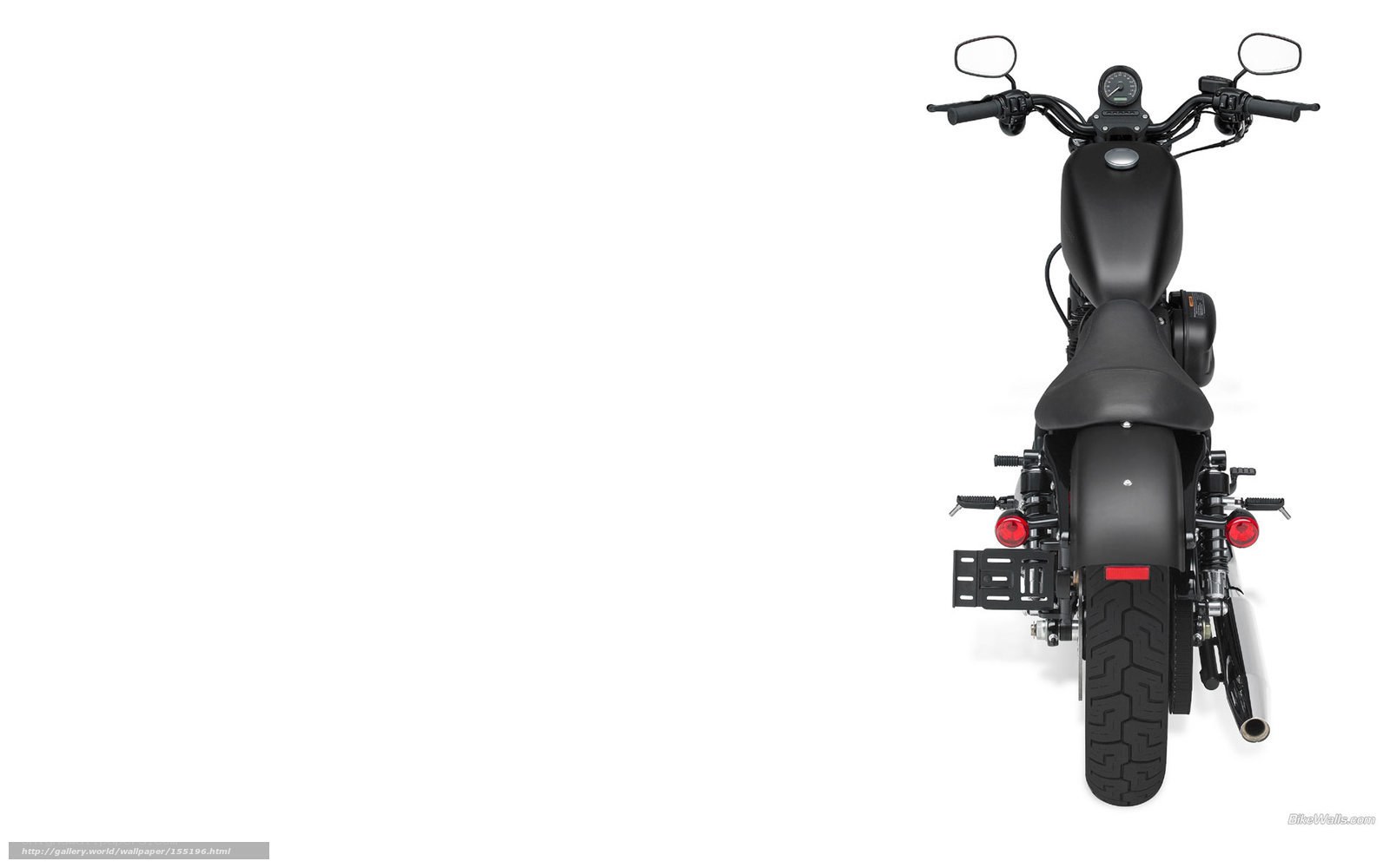 black motorcycle rear view