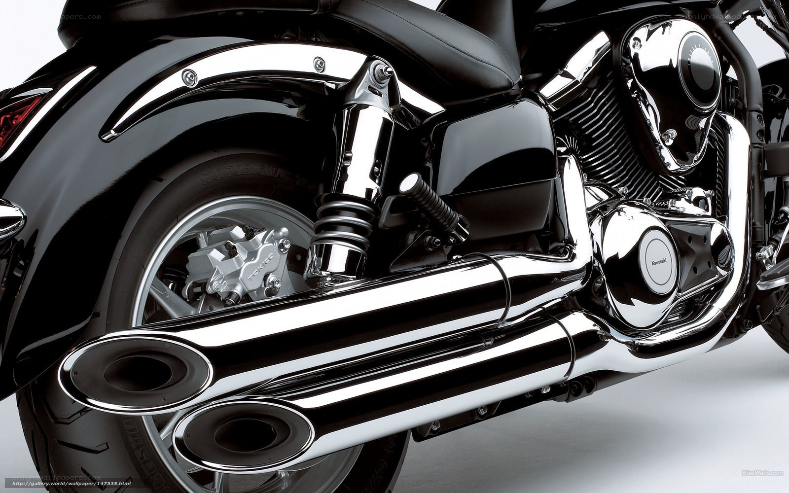 black motorcycle rear view