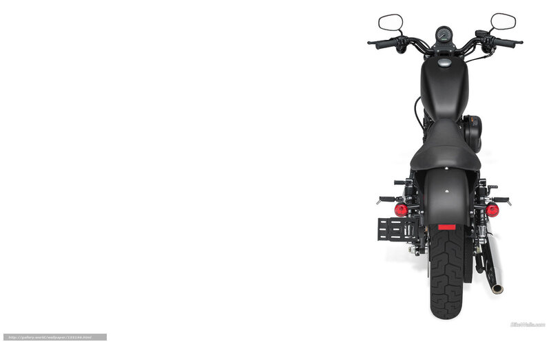 Black Motorcycle Rear View — Neutral, Photograph, Handlebars, Seat