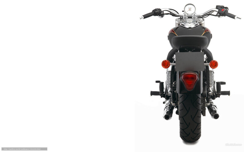 Black Motorcycle Rear View — Neutral, Photograph, Handlebars, Taillight