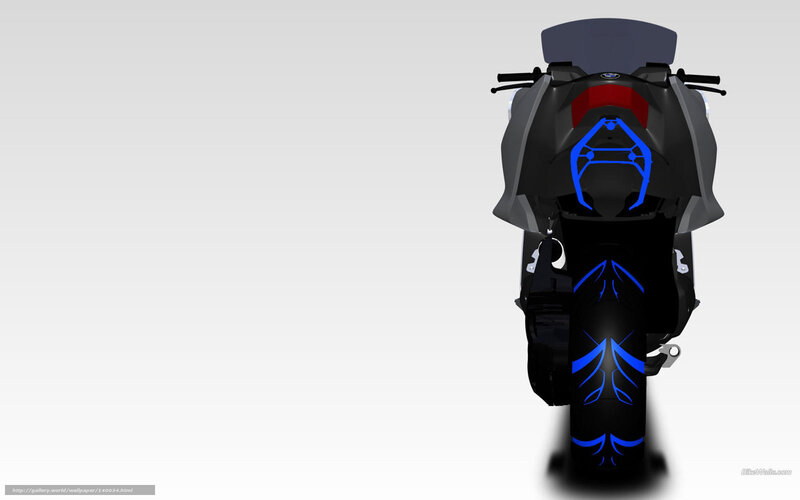 Black Motorcycle Rear View — Neutral