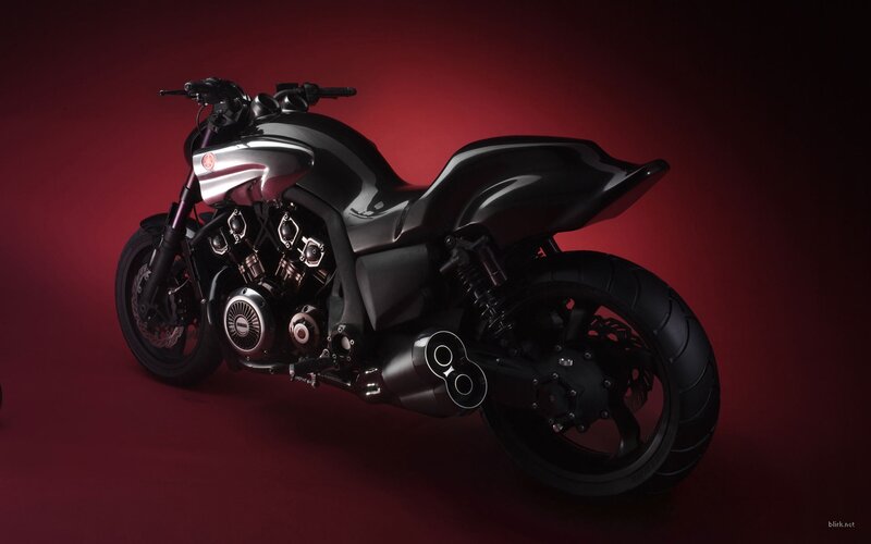 Black Motorcycle — Red