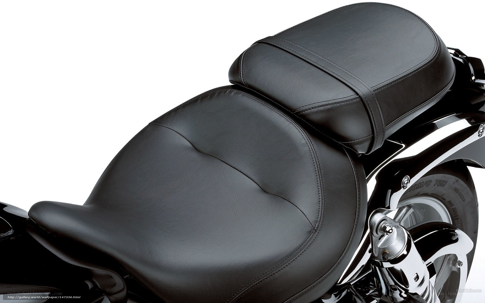 black motorcycle seat