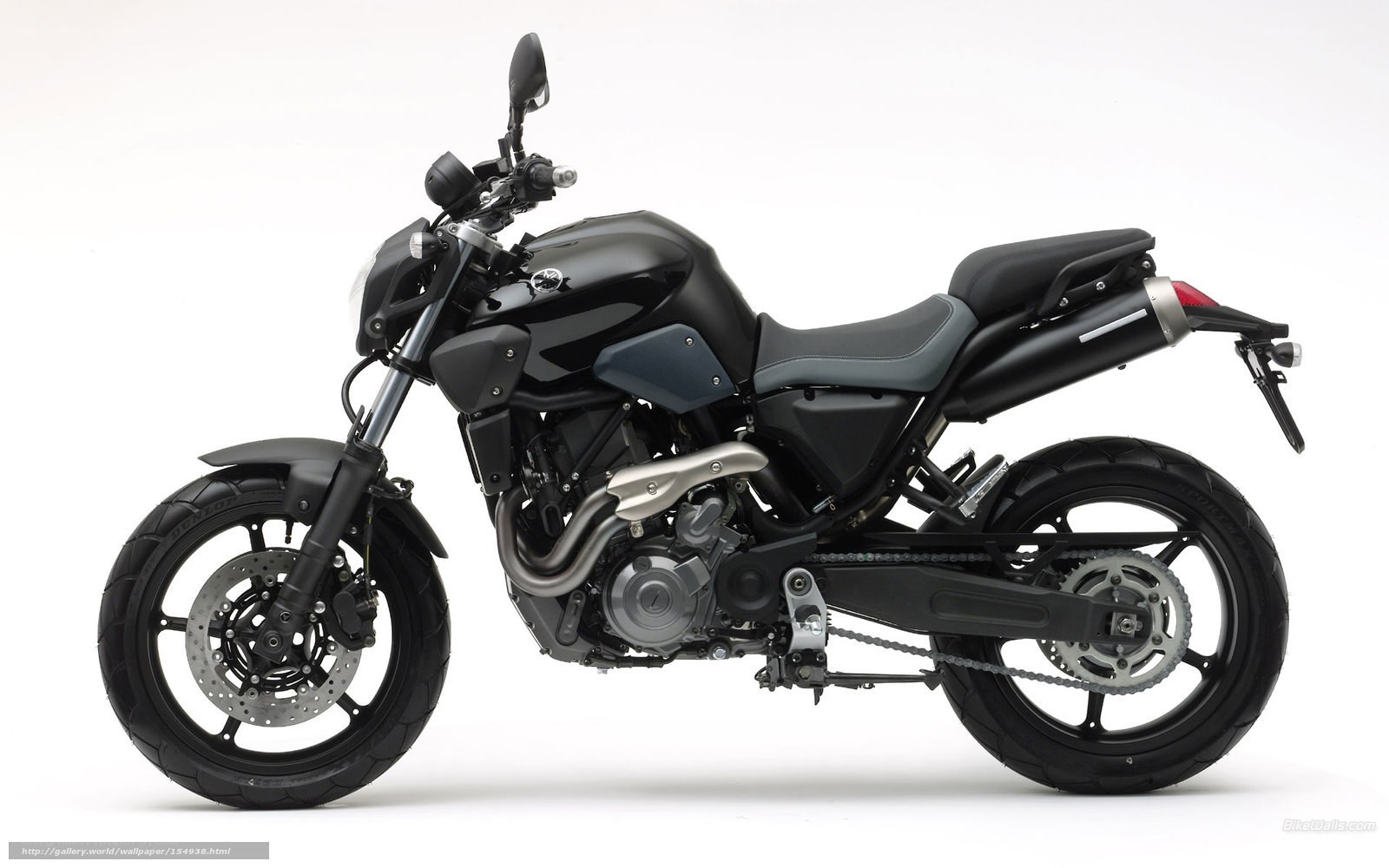 black motorcycle side profile