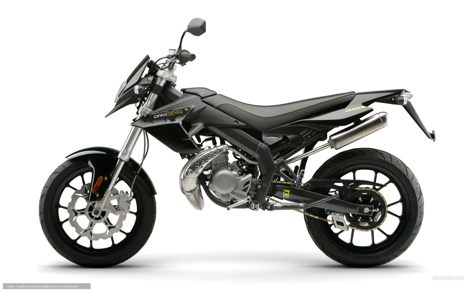 black motorcycle side profile