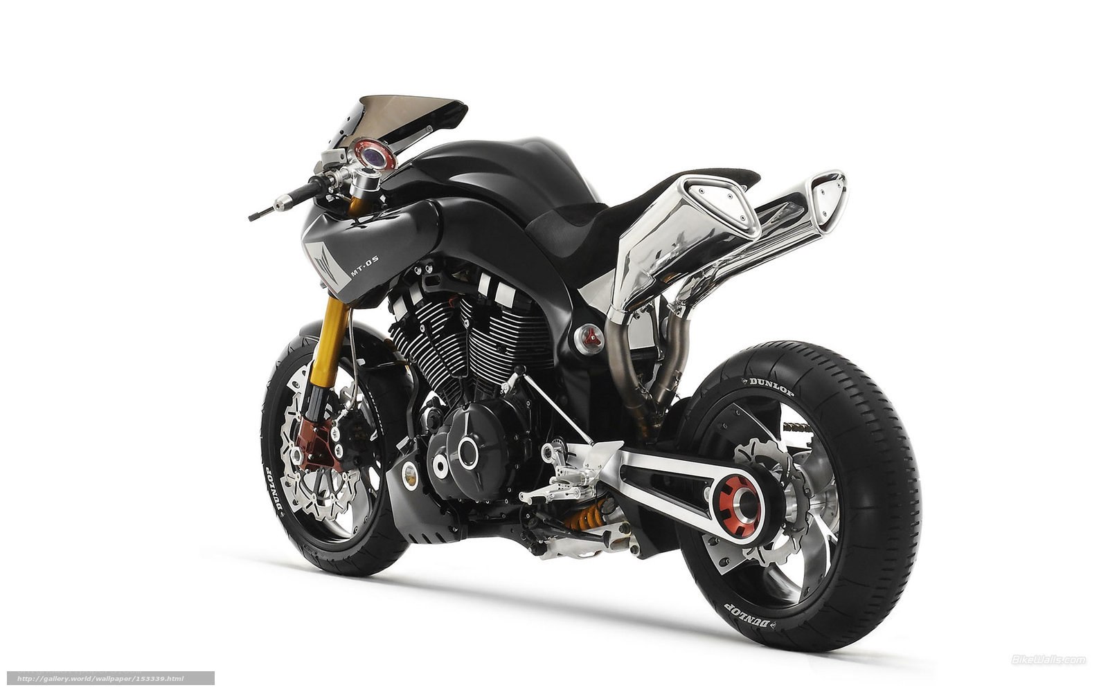 black motorcycle with chrome exhaust