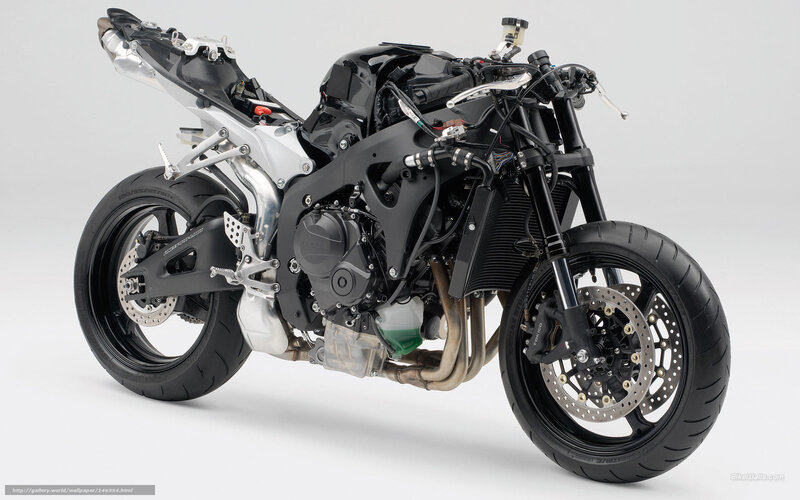 black motorcycle with exposed engine