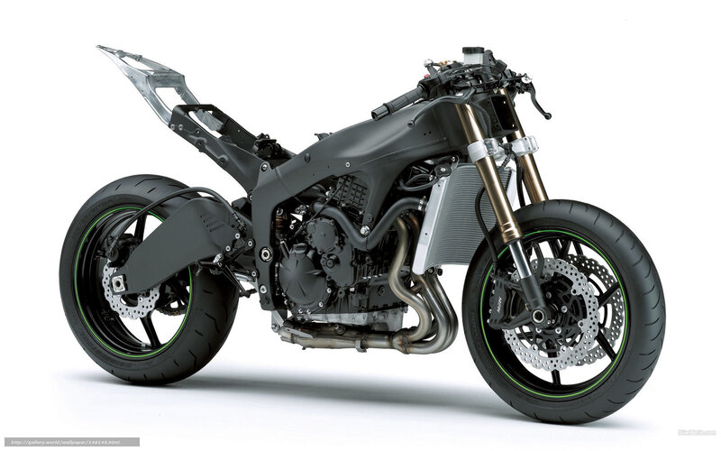 black motorcycle with exposed frame