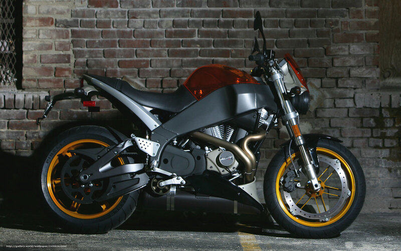 black motorcycle with orange accents