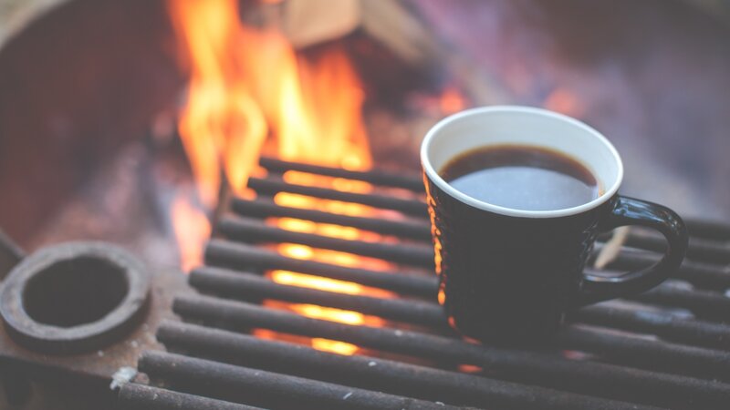 Black Mug on Grill