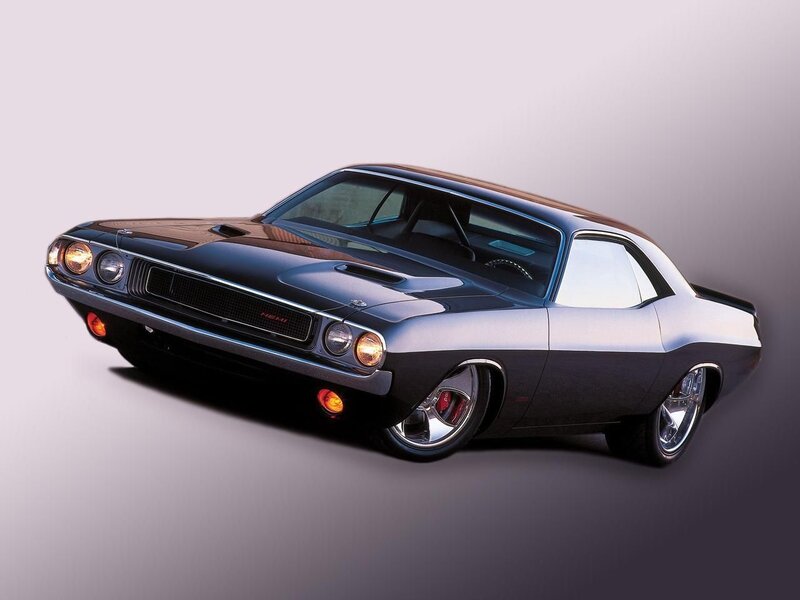Black muscle car