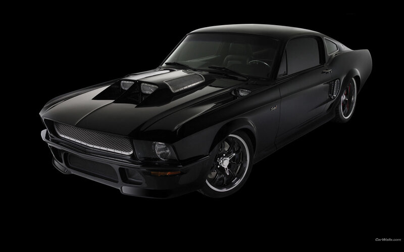 black muscle car