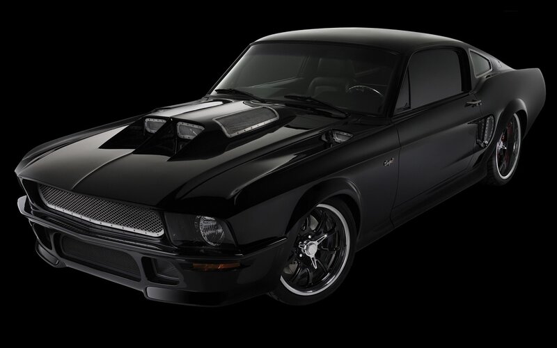 black muscle car