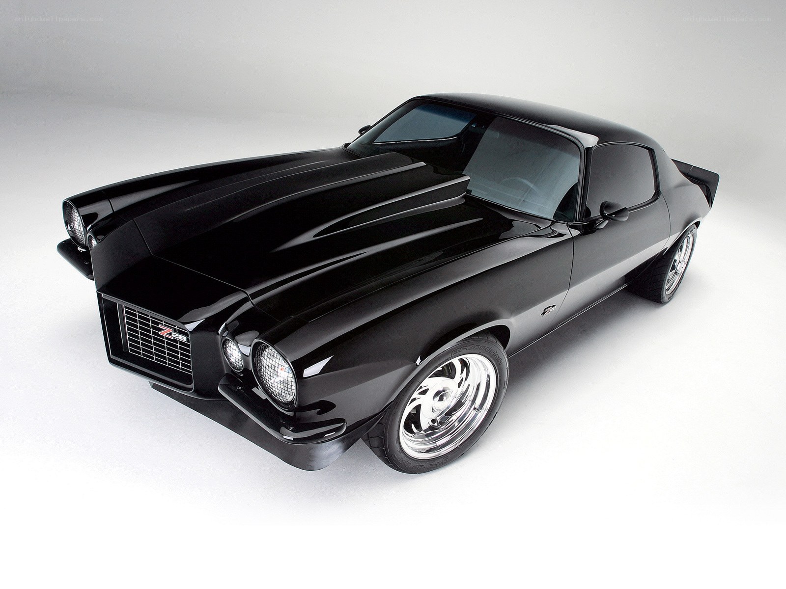 Black muscle car