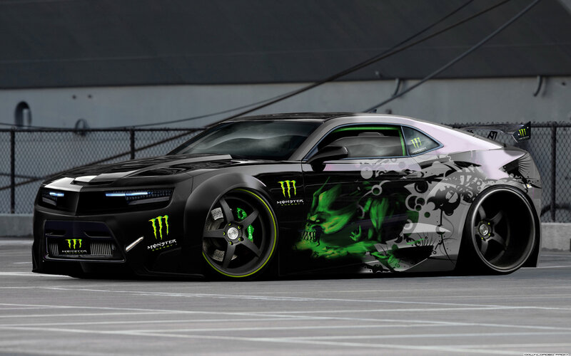 Black Muscle Car — Aggressive